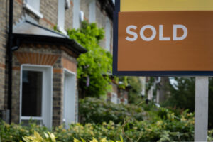 Sold sign on a UK property
